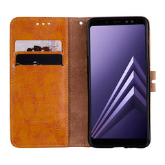 For Galaxy A8 (2018) Business Style Oil Wax Texture Horizontal Flip Leather Case with Holder & Card Slots & Wallet, For Galaxy A8 (2018)