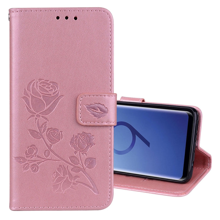 For Galaxy S9 Rose Embossed Horizontal Flip Environmental PU Leather Case with Holder & Card Slots & Wallet, For Samsung Galaxy S9