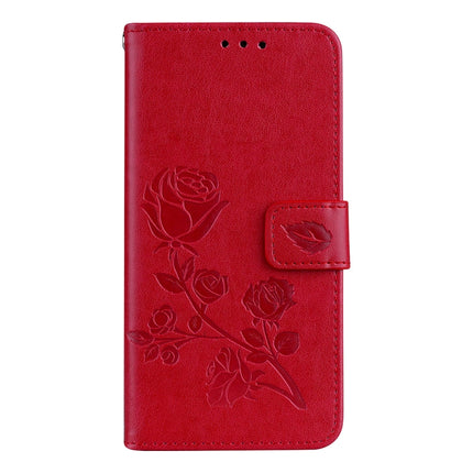 Para Galaxy S9 Funda de cuero PU con tapa horizontal con relieve en rosa, con soporte, ranuras para tarjetas y billetera, para Samsung Galaxy S9, para Galaxy S9