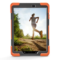 For Galaxy Tab S3 9.7 inch T820 360 Degree Rotation PC + Silicone Protective Case with Holder & Hand-strap, For Galaxy Tab S3 9.7 inch T820
