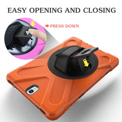 For Galaxy Tab S3 9.7 inch T820 360 Degree Rotation PC + Silicone Protective Case with Holder & Hand-strap, For Galaxy Tab S3 9.7 inch T820