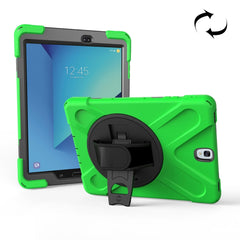 For Galaxy Tab S3 9.7 inch T820 360 Degree Rotation PC + Silicone Protective Case with Holder & Hand-strap, For Galaxy Tab S3 9.7 inch T820