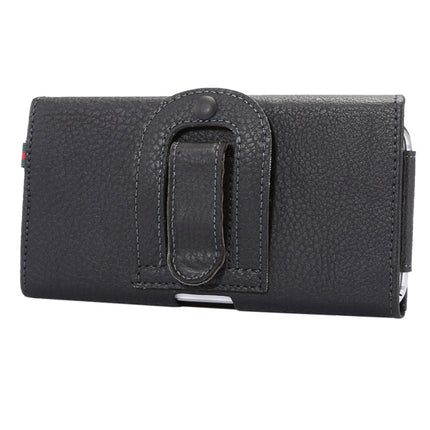 Universal Litchi Texture Vertical Flip Thwartwise PU Leather Case / Waist Bag with Back Splint & Card Slots & 15cm Lanyard for Galaxy S7 Edge & S7 & S6 Edge & S6, Huawei P9 & P9 Lite & P9 Plus & Sony Xperia Z5, Xiaomi Redmi 4, Size: 15.5 x 8 x 1.8 cm