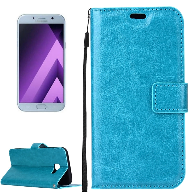 Für Galaxy A5 (2017) / A520 Crazy Horse Texture Horizontal Flip PU Ledertasche mit Halter &amp; Kartenfächern &amp; Geldbörse &amp; Bilderrahmen &amp; Trageband &amp; Magnetschnalle, Für Galaxy A5 (2017)
