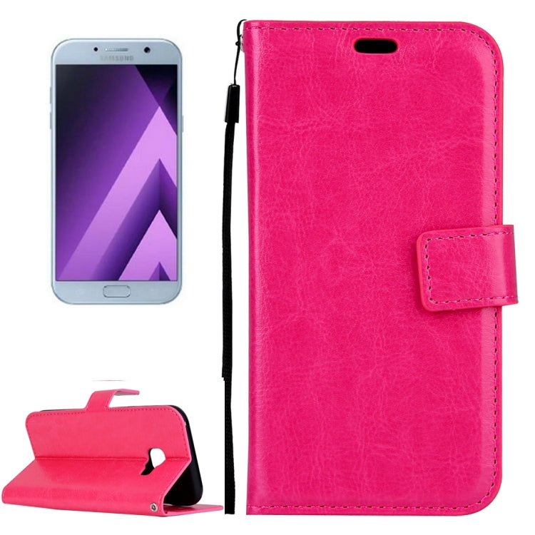 Für Galaxy A5 (2017) / A520 Crazy Horse Texture Horizontal Flip PU Ledertasche mit Halter &amp; Kartenfächern &amp; Geldbörse &amp; Bilderrahmen &amp; Trageband &amp; Magnetschnalle, Für Galaxy A5 (2017)