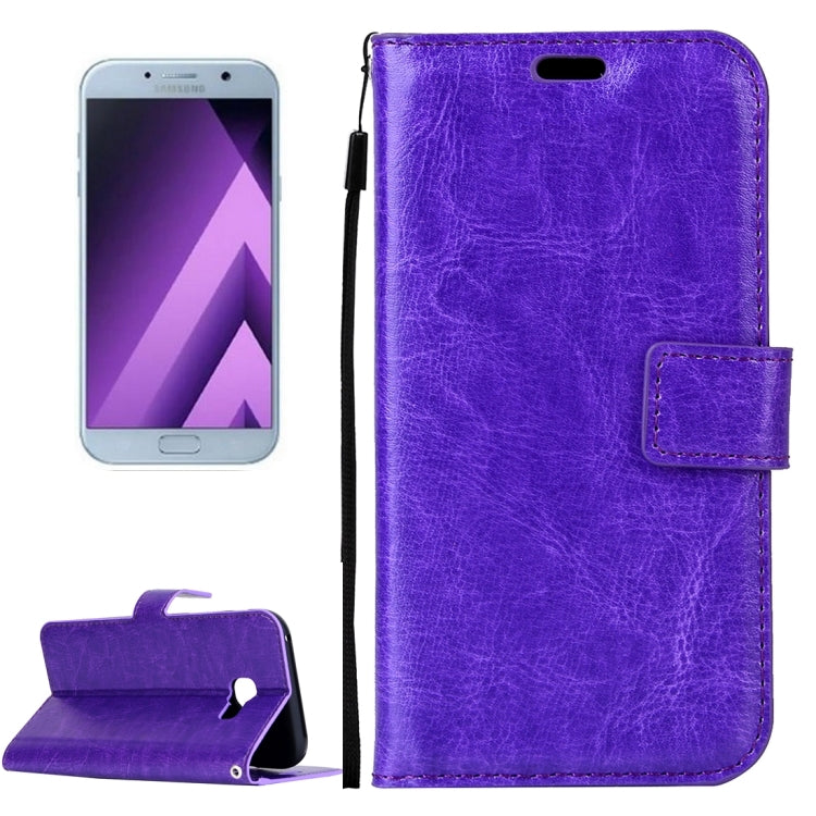 Für Galaxy A5 (2017) / A520 Crazy Horse Texture Horizontal Flip PU Ledertasche mit Halter &amp; Kartenfächern &amp; Geldbörse &amp; Bilderrahmen &amp; Trageband &amp; Magnetschnalle, Für Galaxy A5 (2017)