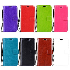 Für Galaxy A5 (2017) / A520 Crazy Horse Texture Horizontal Flip PU Ledertasche mit Halter &amp; Kartenfächern &amp; Geldbörse &amp; Bilderrahmen &amp; Trageband &amp; Magnetschnalle, Für Galaxy A5 (2017)