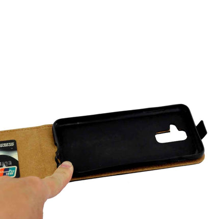 Vertikale Flip-Hülle aus TPU-Leder im Business-Stil für Samsung Galaxy A6 Plus (2018), mit Kartensteckplatz, für Samsung Galaxy A6 Plus (2018)