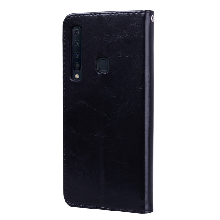 Business Style Oil Wax Texture Horizontal Flip Leather Case for Samsung Galaxy A9 (2018) / A9s, with Holder & Card Slots & Wallet c