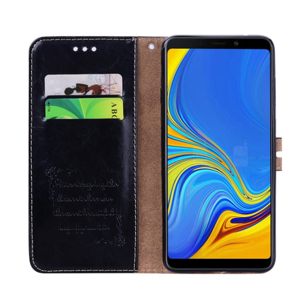 Funda de cuero con tapa horizontal con textura de cera de aceite de estilo empresarial para Samsung Galaxy A9 (2018) / A9s, con soporte, ranuras para tarjetas y billetera c, para Galaxy A9 (2018) / A9s