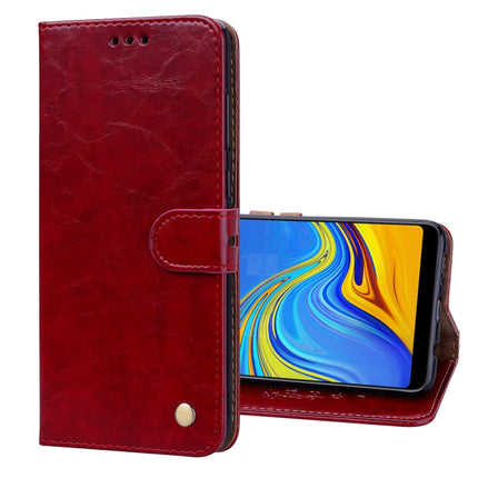 Funda de cuero con tapa horizontal con textura de cera de aceite de estilo empresarial para Samsung Galaxy A9 (2018) / A9s, con soporte, ranuras para tarjetas y billetera c, para Galaxy A9 (2018) / A9s