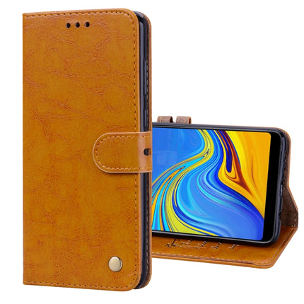 Funda de cuero con tapa horizontal con textura de cera de aceite de estilo empresarial para Samsung Galaxy A9 (2018) / A9s, con soporte, ranuras para tarjetas y billetera c, para Galaxy A9 (2018) / A9s