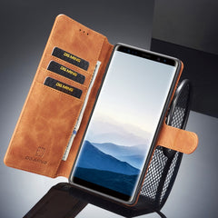 DG.MING Retro Oil Side Horizontal Flip Case for Galaxy Note9, with Holder & Card Slots & Wallet, Galaxy Note9