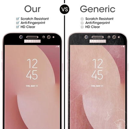 For Galaxy J7 (2017) (EU Version) 0.26mm 9H Surface Hardness 2.5D Curved Silk-screen Full Screen Tempered Glass Screen Protector