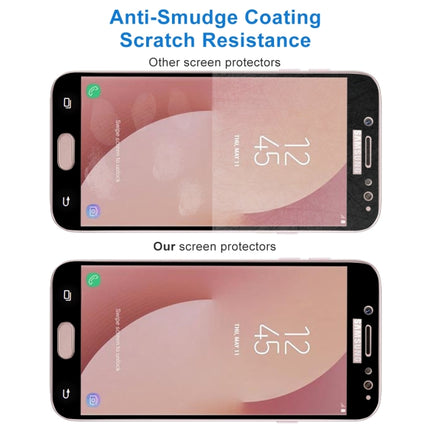 For Galaxy J7 (2017) (EU Version) 0.26mm 9H Surface Hardness 2.5D Curved Silk-screen Full Screen Tempered Glass Screen Protector