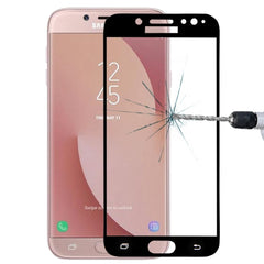 For Galaxy J7 (2017) (EU Version) 0.26mm 9H Surface Hardness 2.5D Curved Silk-screen Full Screen Tempered Glass Screen Protector
