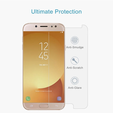 For Galaxy J7 (2017) (EU Version) 0.26mm 9H Surface Hardness 2.5D Explosion-proof Non-full Screen Tempered Glass Screen Film, For Galaxy J7 (2017) (EU Version)
