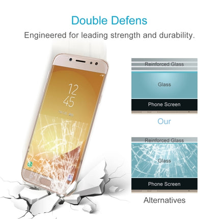 For Galaxy J7 (2017) (EU Version) 0.26mm 9H Surface Hardness 2.5D Explosion-proof Non-full Screen Tempered Glass Screen Film, For Galaxy J7 (2017) (EU Version)