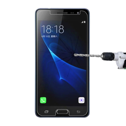 1 PCS For Galaxy J3 (2017) (EU Version) 0.26mm 9H Surface Hardness 2.5D Explosion-proof Non-full Screen Tempered Glass Screen Film, For Galaxy J3 (2017) (EU Version)(1 PC)