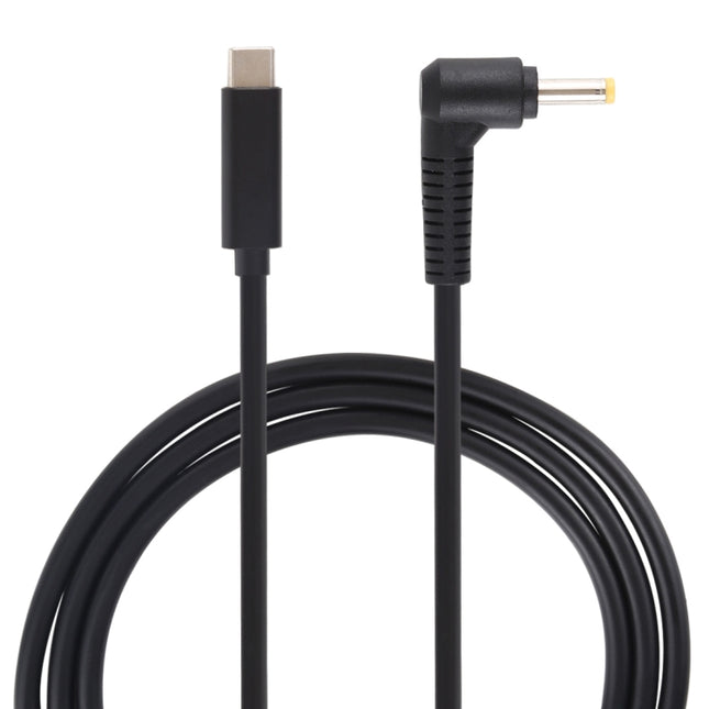 Cable de carga para computadora portátil USB-C/Tipo-C a 4,0 x 1,7 mm, longitud del cable: aproximadamente 1,5 m, Tipo-C a 4,0 x 1,7 mm