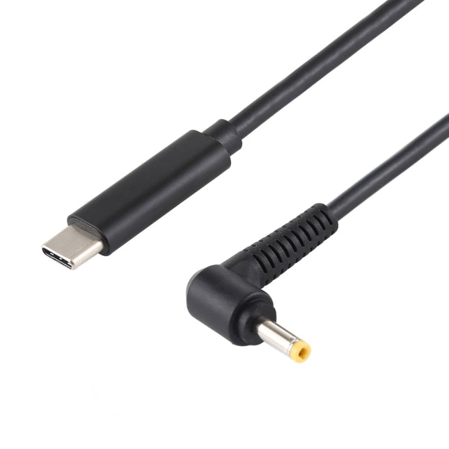 Cable de carga para computadora portátil USB-C/Tipo-C a 4,0 x 1,7 mm, longitud del cable: aproximadamente 1,5 m, Tipo-C a 4,0 x 1,7 mm