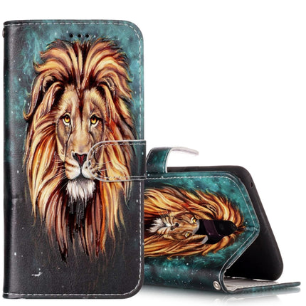 Für Galaxy S9+, glänzendes, ölgeprägtes Wolfsmuster, horizontales Klapplederetui mit Halter, Kartenfächern und Geldbörse, für Galaxy S9+