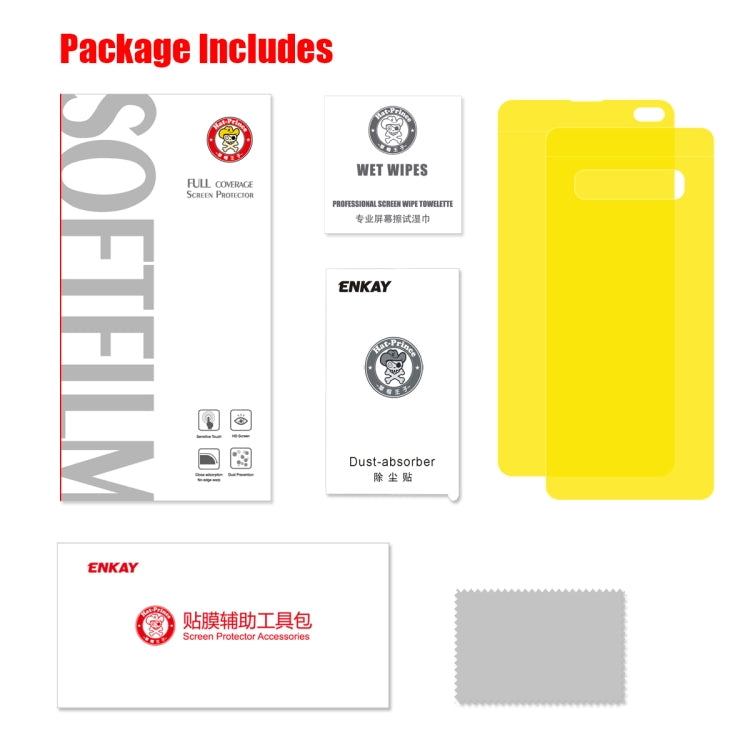 ENKAY Hat-Prince 0.1mm 3D Full Screen Protector Explosion-proof Hydrogel Film Front + Back for   Galaxy S10+, TPU+TPE+PET Material, Galaxy S10+