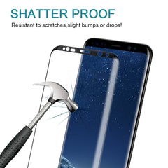 Für Galaxy S8 / G9500, 0,3 mm, 9H Oberflächenhärte, 3D-gebogene Oberfläche, Siebdruck, Vollbild, Displayschutz aus gehärtetem Glas, für Galaxy S8 / G9500, für Galaxy S8, 0,3 mm, für Galaxy S8