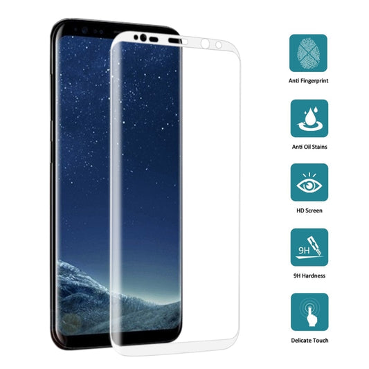 For Galaxy S8 / G9500 0.3mm 9H Surface Hardness 3D Curved Surface Silk-screen Full Screen Tempered Glass Screen Protector, For Galaxy S8 / G9500, For Galaxy S8 0.3mm, For Galaxy S8