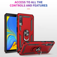 Sergeant Armor Shockproof TPU + PC Protective Case for Galaxy A7 2018, with 360 Degree Rotation Holder, For Galaxy A7 2018