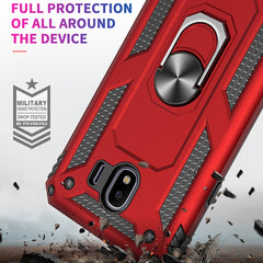 Sergeant Armor Shockproof TPU + PC Protective Case for Galaxy J4 2018, with 360 Degree Rotation Holder, For Galaxy J4 2018