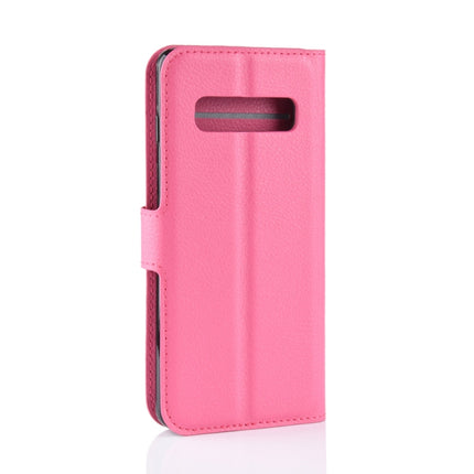 Funda de cuero con tapa horizontal con textura de lichi para Galaxy S10, con billetera, soporte y ranuras para tarjetas, para Galaxy S10, Galaxy S10