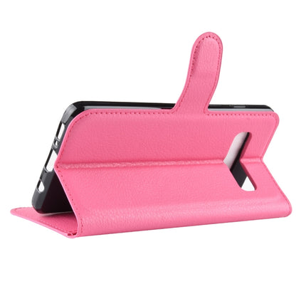 Funda de cuero con tapa horizontal con textura de lichi para Galaxy S10, con billetera, soporte y ranuras para tarjetas, para Galaxy S10, Galaxy S10