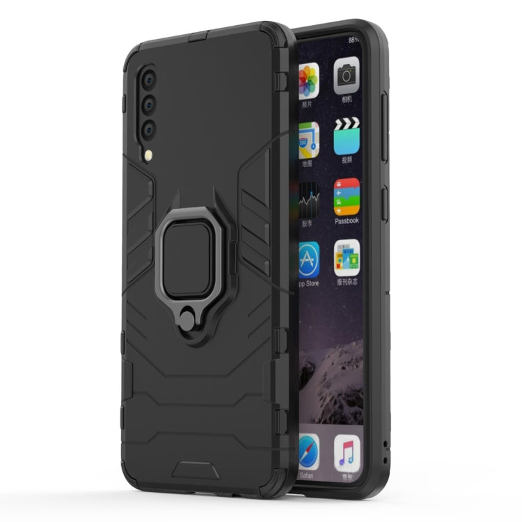 Shockproof PC + TPU Protective Case for Galaxy A50, with Magnetic Ring Holder, For Galaxy A50