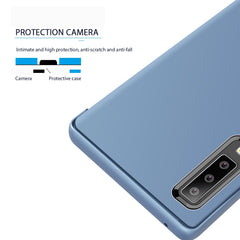 Mirror Clear View Horizontal Flip PU Smart Leather Case for Galaxy A7 (2018), with Holder, For Galaxy A7 (2018)