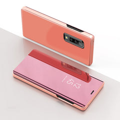 Mirror Clear View Horizontal Flip PU Smart Leather Case for Galaxy A7 (2018), with Holder, For Galaxy A7 (2018)