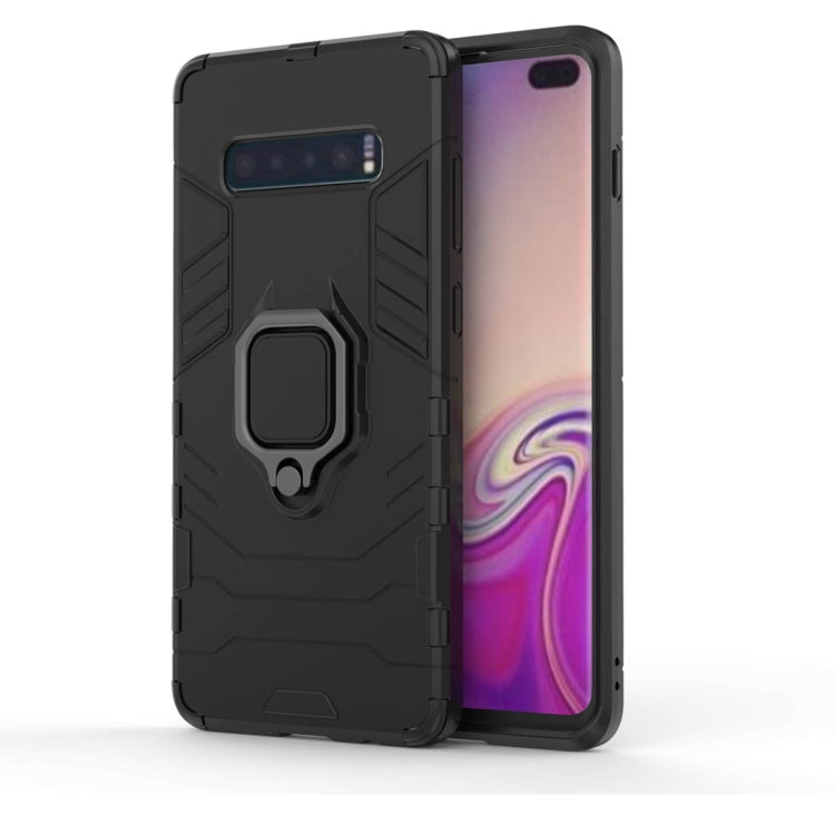 PC + TPU Stoßfeste Schutzhülle für Samsung Galaxy S10 Plus, mit magnetischem Ringhalter, für Galaxy S10 Plus, für Samsung Galaxy S10 Plus