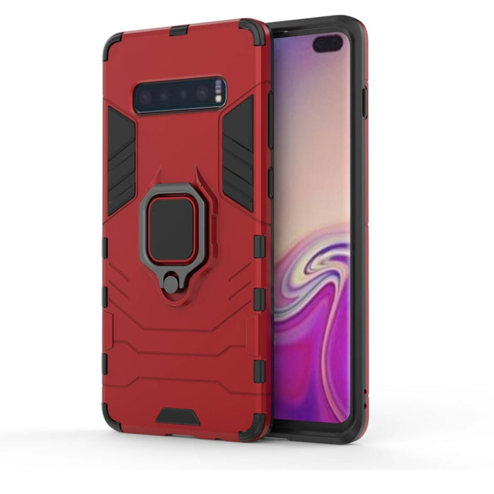 PC + TPU Stoßfeste Schutzhülle für Samsung Galaxy S10 Plus, mit magnetischem Ringhalter, für Galaxy S10 Plus, für Samsung Galaxy S10 Plus