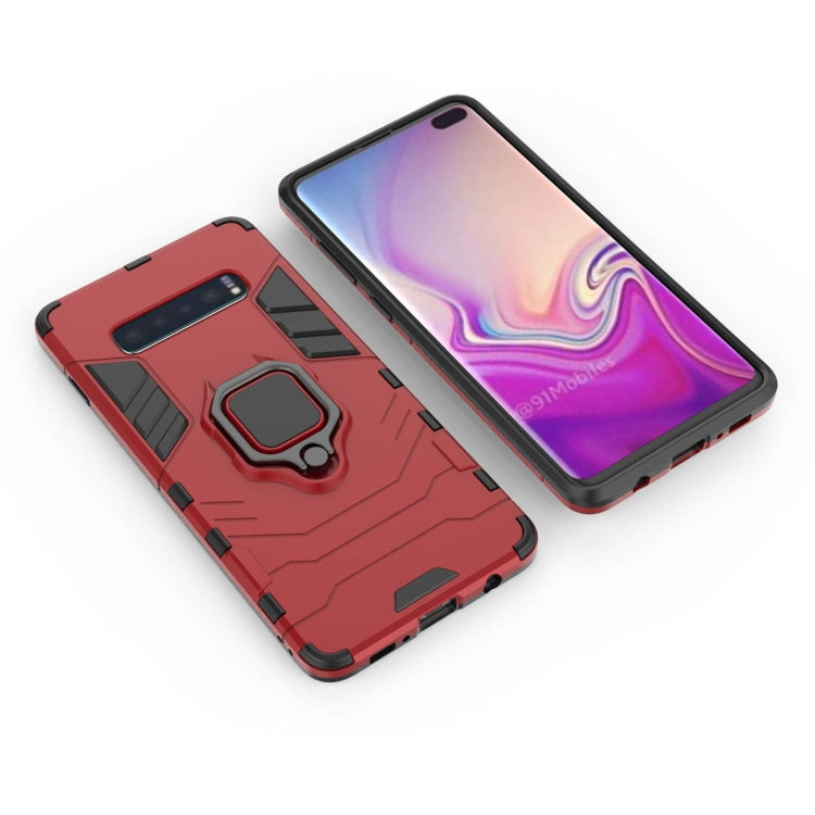 PC + TPU Stoßfeste Schutzhülle für Samsung Galaxy S10 Plus, mit magnetischem Ringhalter, für Galaxy S10 Plus, für Samsung Galaxy S10 Plus