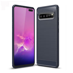 Brushed Texture Carbon Fiber TPU Case for Galaxy S10 5G, For Galaxy S10 5G, For Samsung Galaxy S10 5G