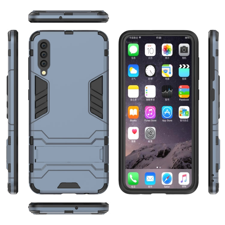Stoßfeste PC + TPU-Hülle für Galaxy A50, mit Halterung