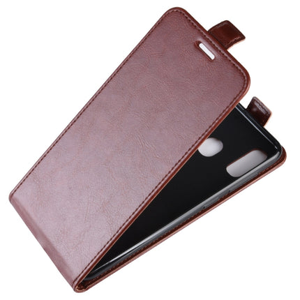 R64 Texture Vertical Flip Leather Case for Galaxy A20e , with Card Slots & Photo Frame, For Galaxy A20e