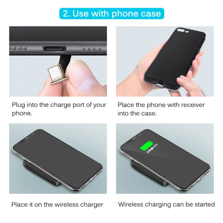5V 800mA Qi Standard Wireless Charging Receiver with USB-C / Type-C Port