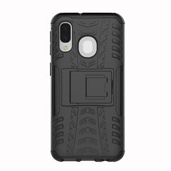 Shockproof  PC + TPU Tire Pattern Case for Galaxy A40, with Holder