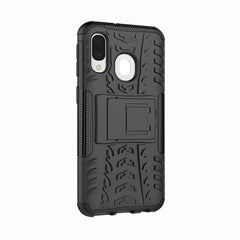 Shockproof  PC + TPU Tire Pattern Case for Galaxy A40, with Holder