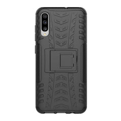 Shockproof  PC + TPU Tire Pattern Case for Galaxy A70, with Holder