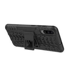 Shockproof  PC + TPU Tire Pattern Case for Galaxy A70, with Holder