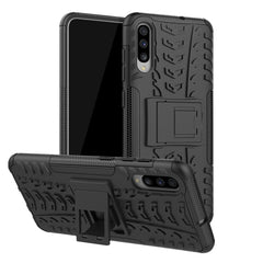 Shockproof  PC + TPU Tire Pattern Case for Galaxy A70, with Holder