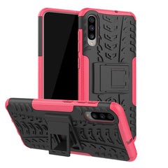 Shockproof  PC + TPU Tire Pattern Case for Galaxy A70, with Holder