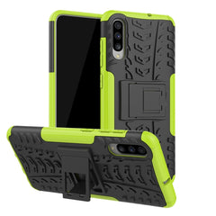 Shockproof  PC + TPU Tire Pattern Case for Galaxy A70, with Holder